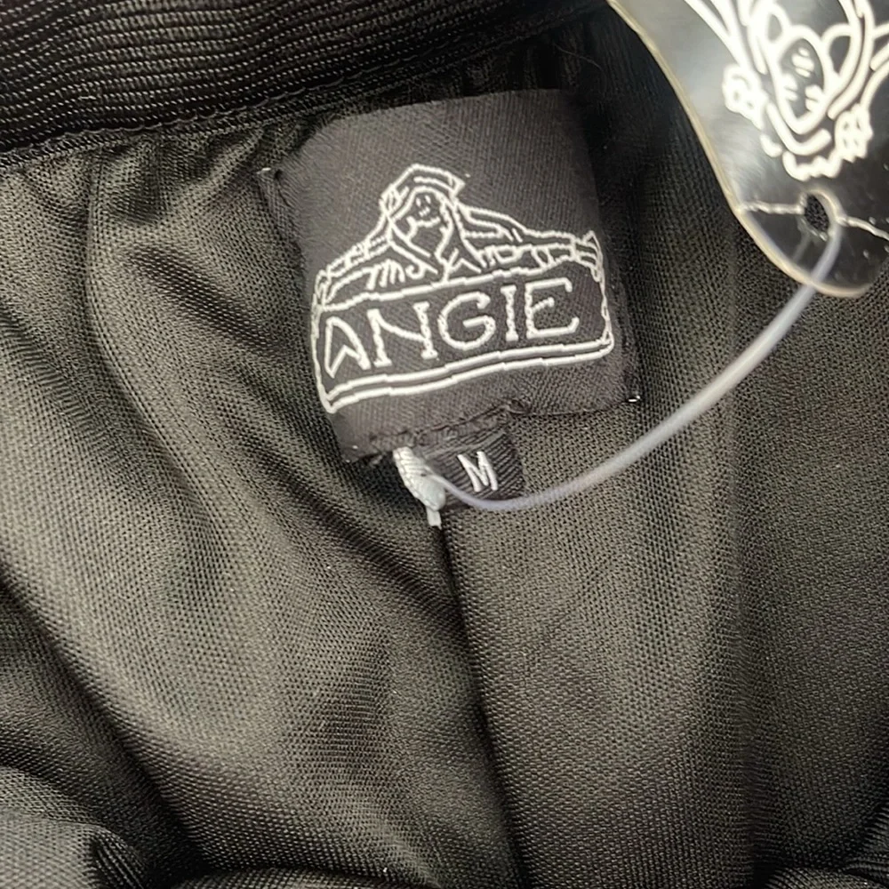 NWT Angie Silver Metallic Pleated Midi Skirt